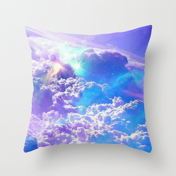 Clouds galaxy sky space wallpapers  Throw Pillow