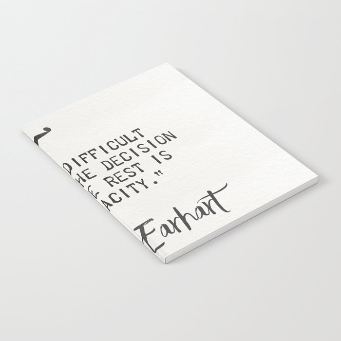 Amelia Earhart Growth Quotes Notebook