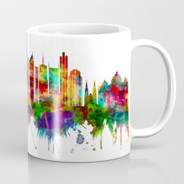 Melbourne Australia Skyline Coffee Mug | Skyscrapers, Architecture, Skyline, Landscape, Painting, Design, Melbourne, Print, Capital, Watercolorart 