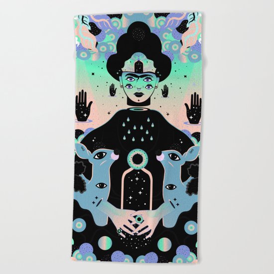 Las lunas de Frida Beach Towel