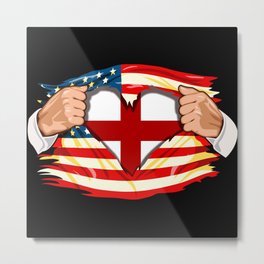 English Who Live in America England Flag Metal Print | Familyheritage, Patrioticapparel, Graphicdesign, Patrioticslogans, Patriotic, Homeland, Patrioticsayings, Englandflag, Immigrant, English 