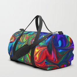 Colorful Abstract Psychedelic Liquid Duffle Bag