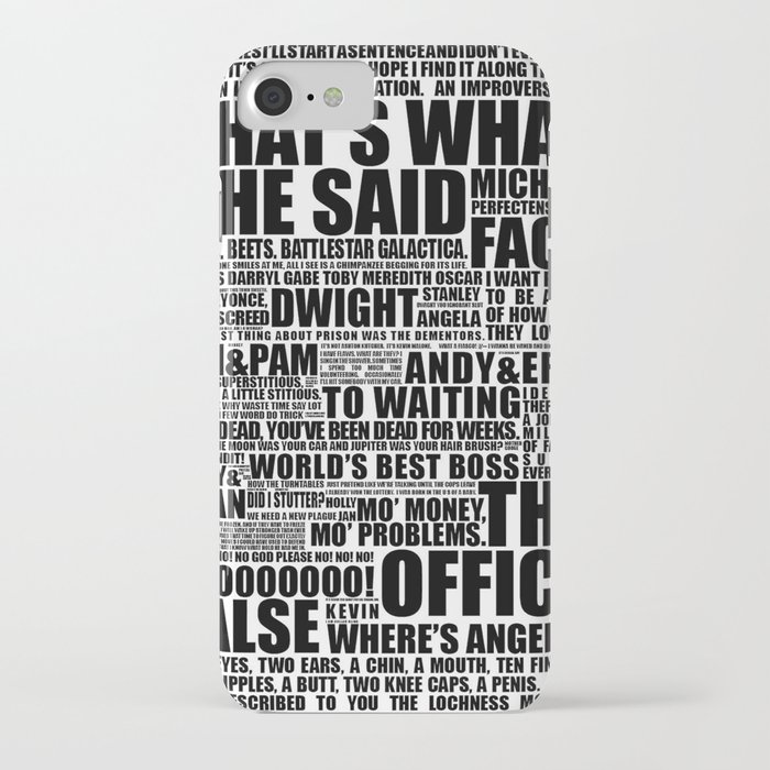 the office b&w iphone case