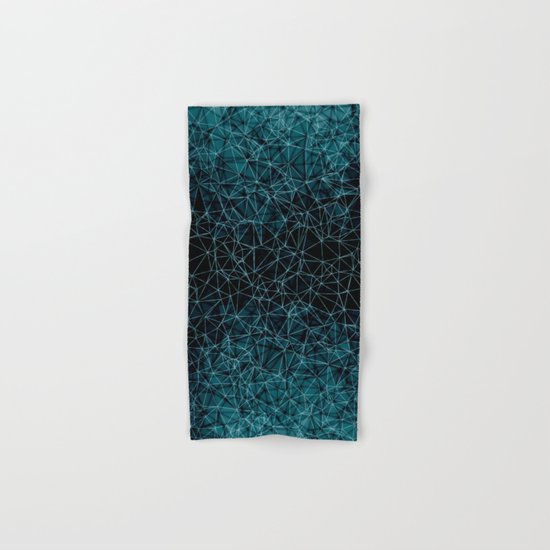 Polygonal blue and black Hand & Bath Towel