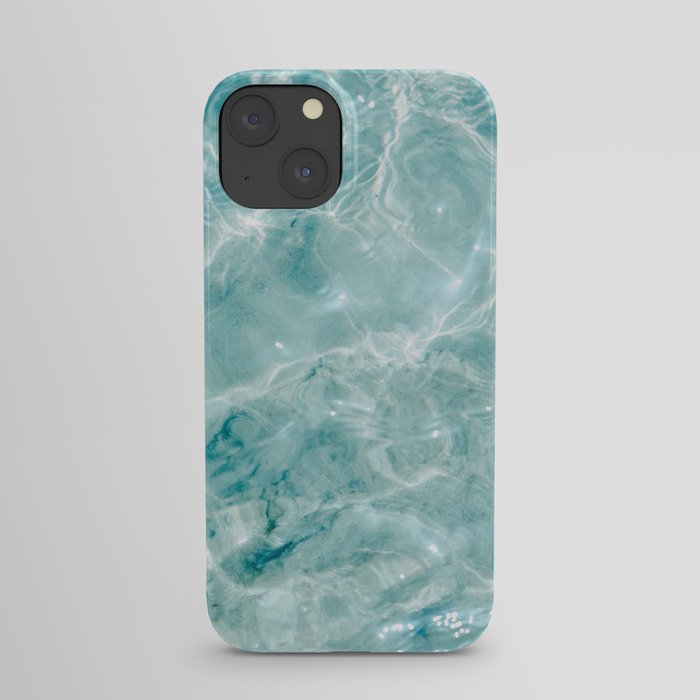 Clear blue water | Colorful ocean photography print | Turquoise sea iPhone Case