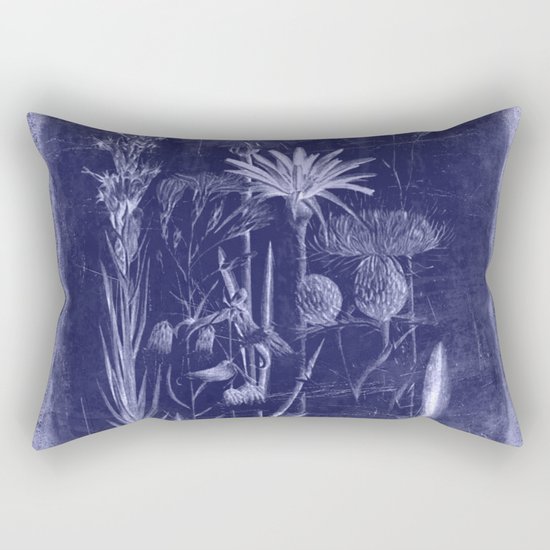 floral cyanotype Rectangular Pillow
