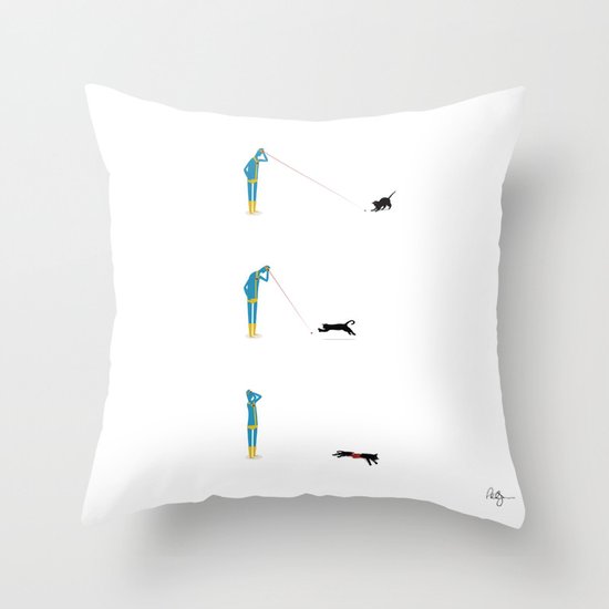 Cyclops' Cat Throw Pillow