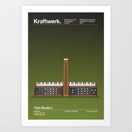 Kraftwerk at the Tate Modern Art Print | Graphic Design, Music, Illustration, Vector 