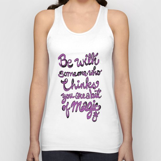 Be With Someone Purple! Unisex Tank Top