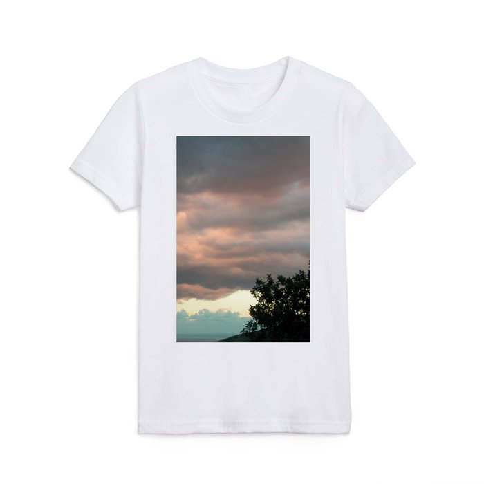 Cloudy Sunrise Countryside Landscape Kids T Shirt