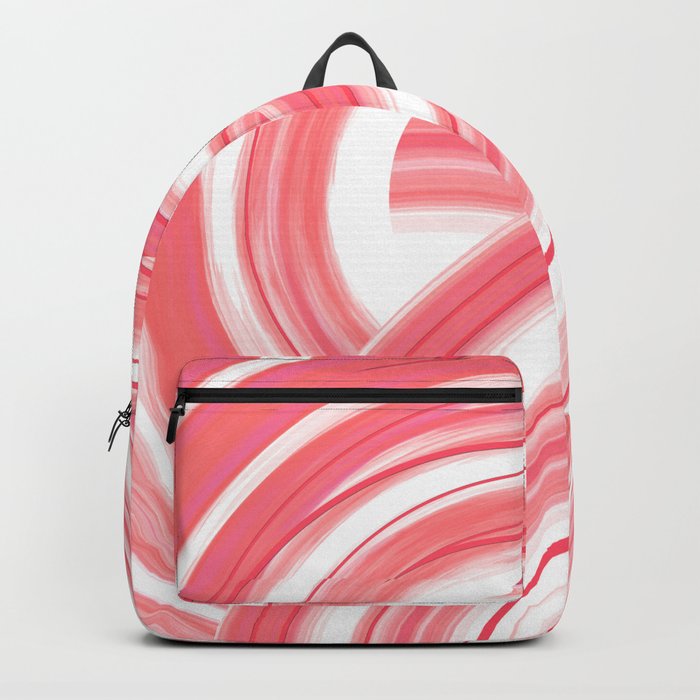 Pastel Pink Swirl Circular Design Backpack by Sheila Wenzel Ganny