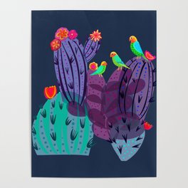 Lovebirds In The Desert Poster