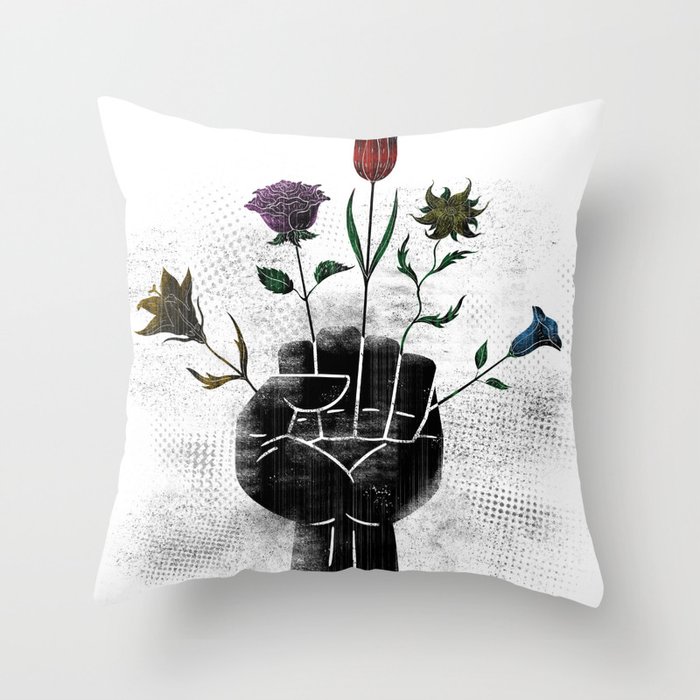 Flower Power Throw Pillow
