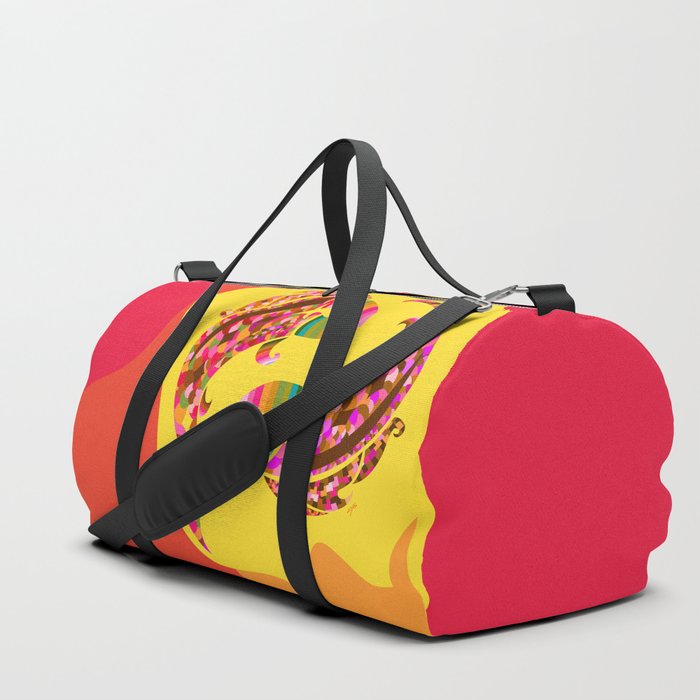 Pisces Neon Duffle Bag By Smnlab Society6 Pisces Neon Duffle Bag