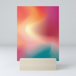 Fruit Smoothie Teal/Pink Gradient Mesh Mini Art Print