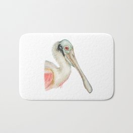 Roseate Spoonbill Bath Mat | Roseatespoonbill, Paint, Bird, Spoonbill, Realism, Animal, Drawing, Art, Painting, Newcastle 
