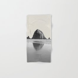 Cannon Beach Haystack Black and White Hand & Bath Towel