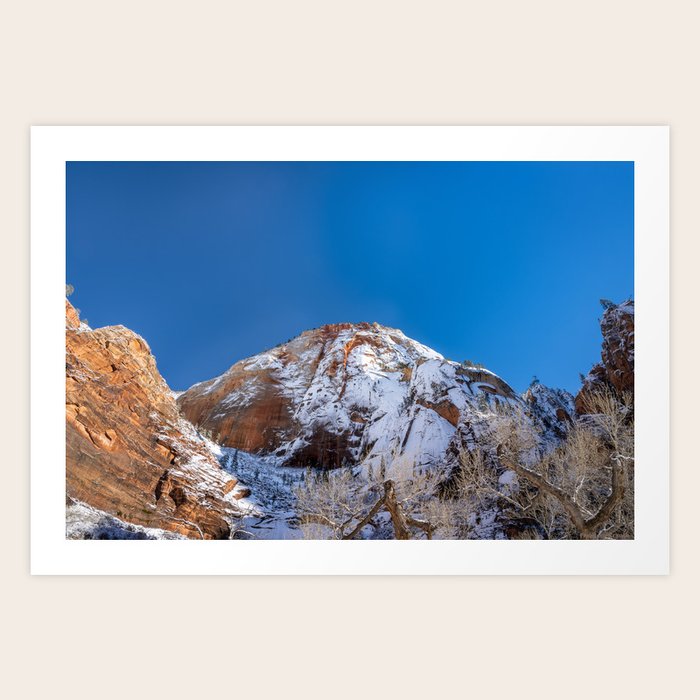 Zion Winter 4536 Big Bend Viewpoint Art Print by Alaskan Momma Bear