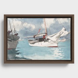 Fishing Boats, Key West Framed Canvas