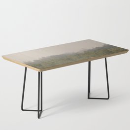 Scottish Highlands Pine Forest Spring Misty Morning  Coffee Table