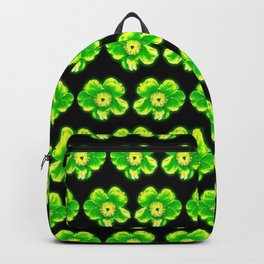 Green Flower Girly Pattern Backpack | Flowers, Blooms, Digital, 3D, Design, Watercolor, Popart, Nature, Other, Graphicdesign 