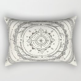 Moon Phase Mountain Mandala Rectangular Pillow