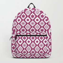 Magenta Retro Christmas Pattern Backpack