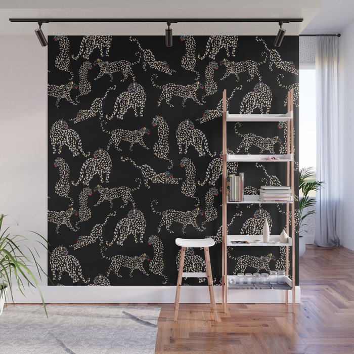 Boho modern black cheetah