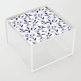 Pastel violet flowers seamless pattern Acrylic Box