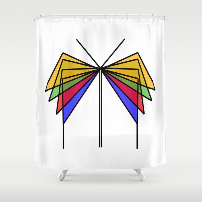 Glass Butterfly Shower Curtain
