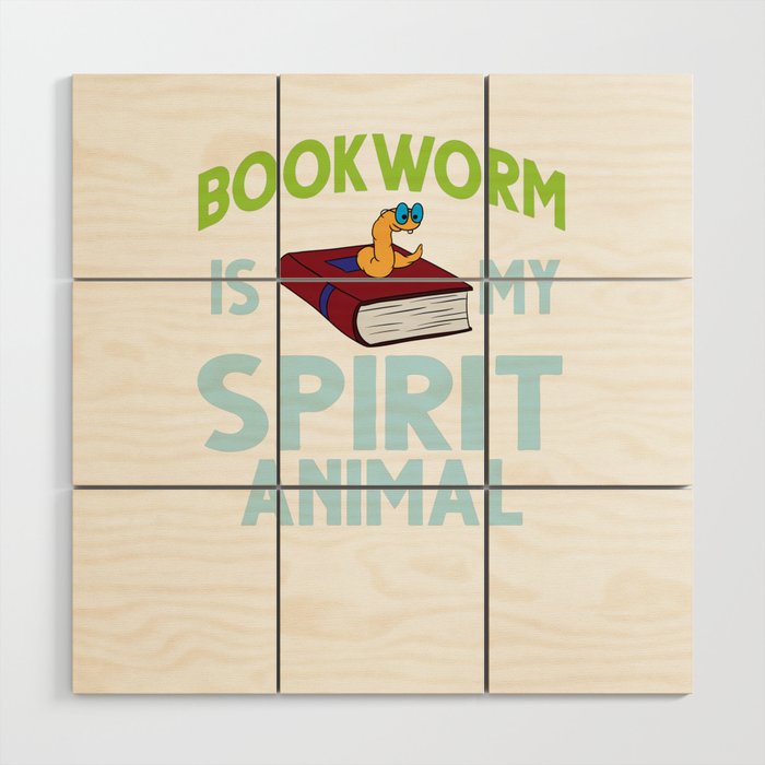 Reader Book Reading Bookworm Librarian Wood Wall Art