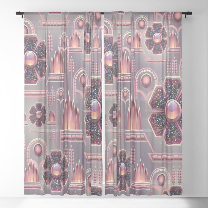 Sparkling Jewels Sheer Curtain