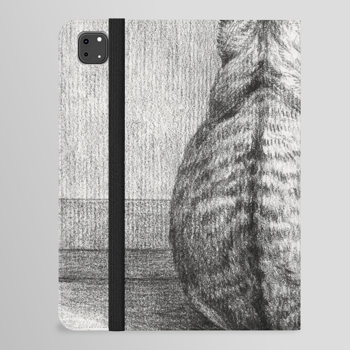 Sitting Cat, From Behind (1812) iPad Folio Case