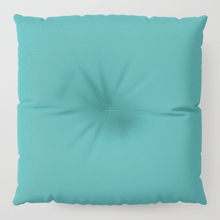 Cheapest Solid Dark Turquoise Color Floor Pillow By Podartist