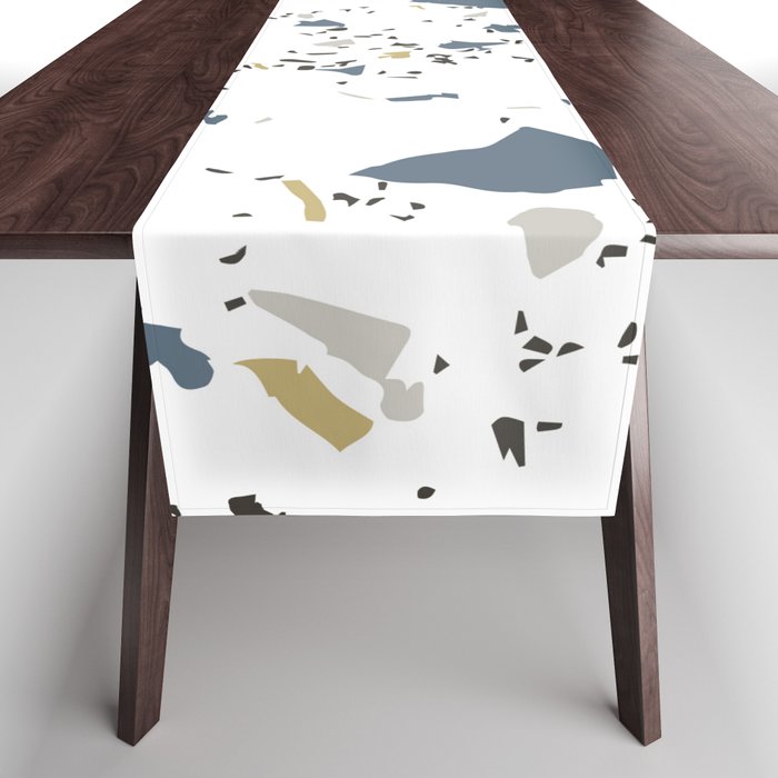 Mid Century Modern Abstract Terrazzo  Table Runner
