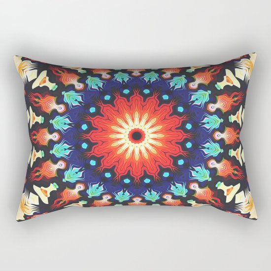 Colorful Mandala Motif Rectangular Pillow