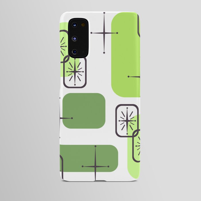 Mid Century Modern White Chartreuse Android Case