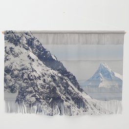 Argentina Photography - Huge Snowy Mountains Under The White Sky Wall Hanging