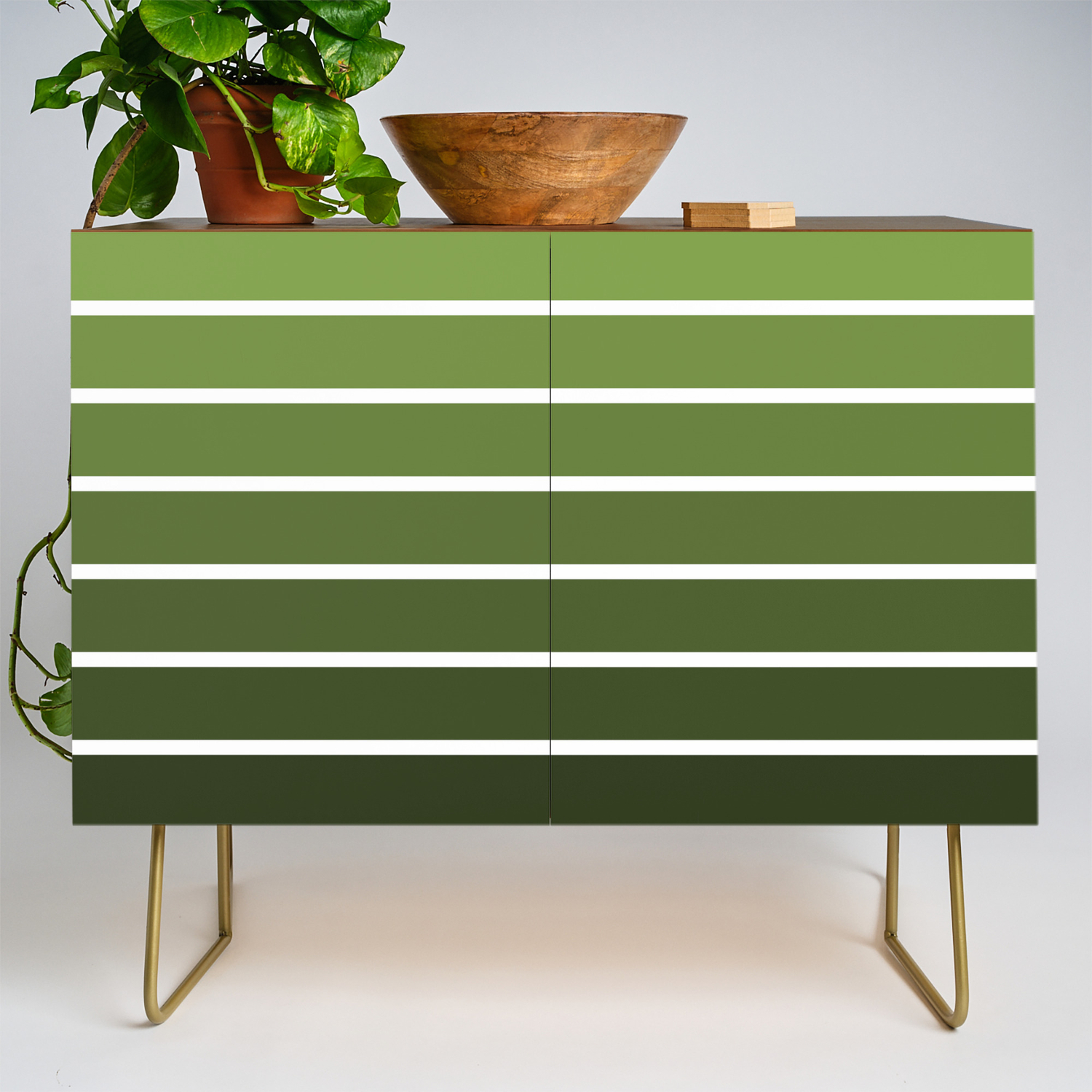Olive Green Ombre Gradient Credenza By Sunshineprints Society6