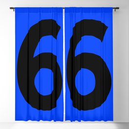 Number 6 (Black & Blue) Blackout Curtain
