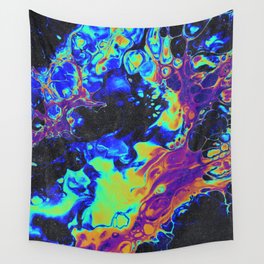95 TILL INFINITY Wall Tapestry | Fluid, Texture, Acrylic, Graphic, Cells, Trippy, Painting, Graphicdesign, Hypnotic, Colorful 