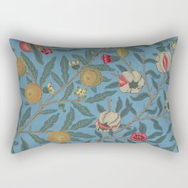 William Morris Fruit and Pomegranate Vintage Print Rectangular Pillow
