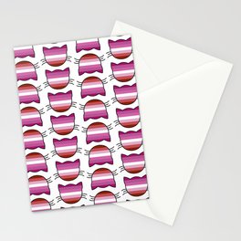 Lipstick Lesbian Flag Kitty Cat Tile Stationery Cards