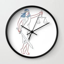 Lady Justice Holding Sword and Balance Neon Sign Wall Clock | Ladyjustice, Goddessofjustice, Weighingscale, Judicialsystem, Blindfoldedlady, Blindfold, Justice, Neon, Graphicdesign, Neonsign 