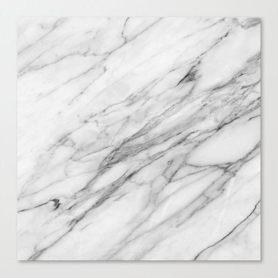 Carrara Marble Canvas Print