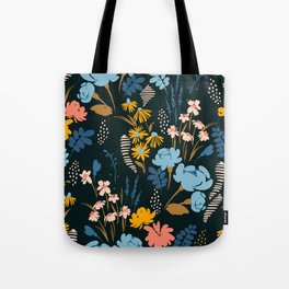 Dark Wildflowers Tote Bag