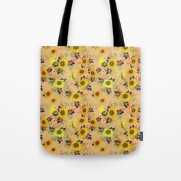 Sunflower birds Tote Bag