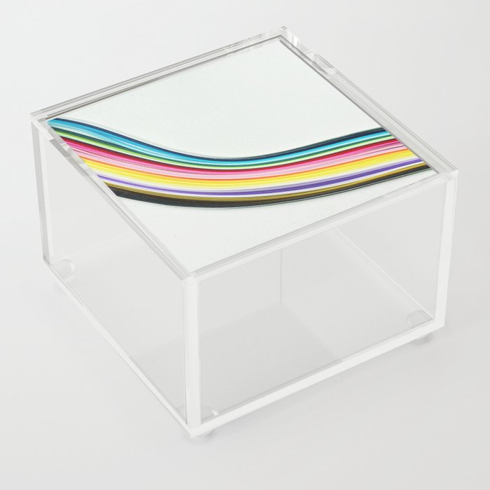 Rainbow lines Acrylic Box