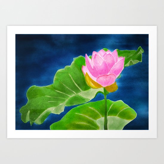 Pink Lotus Beauty Art Print