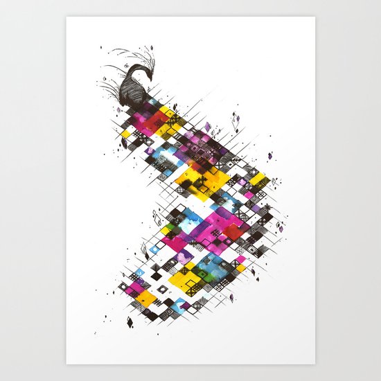 Ink Kaleidoscope Art Print